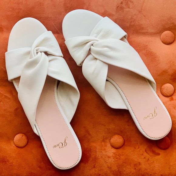 J. Crew | Shoes | New J Crew White Knotted Soft Leather Sandals | Poshmark